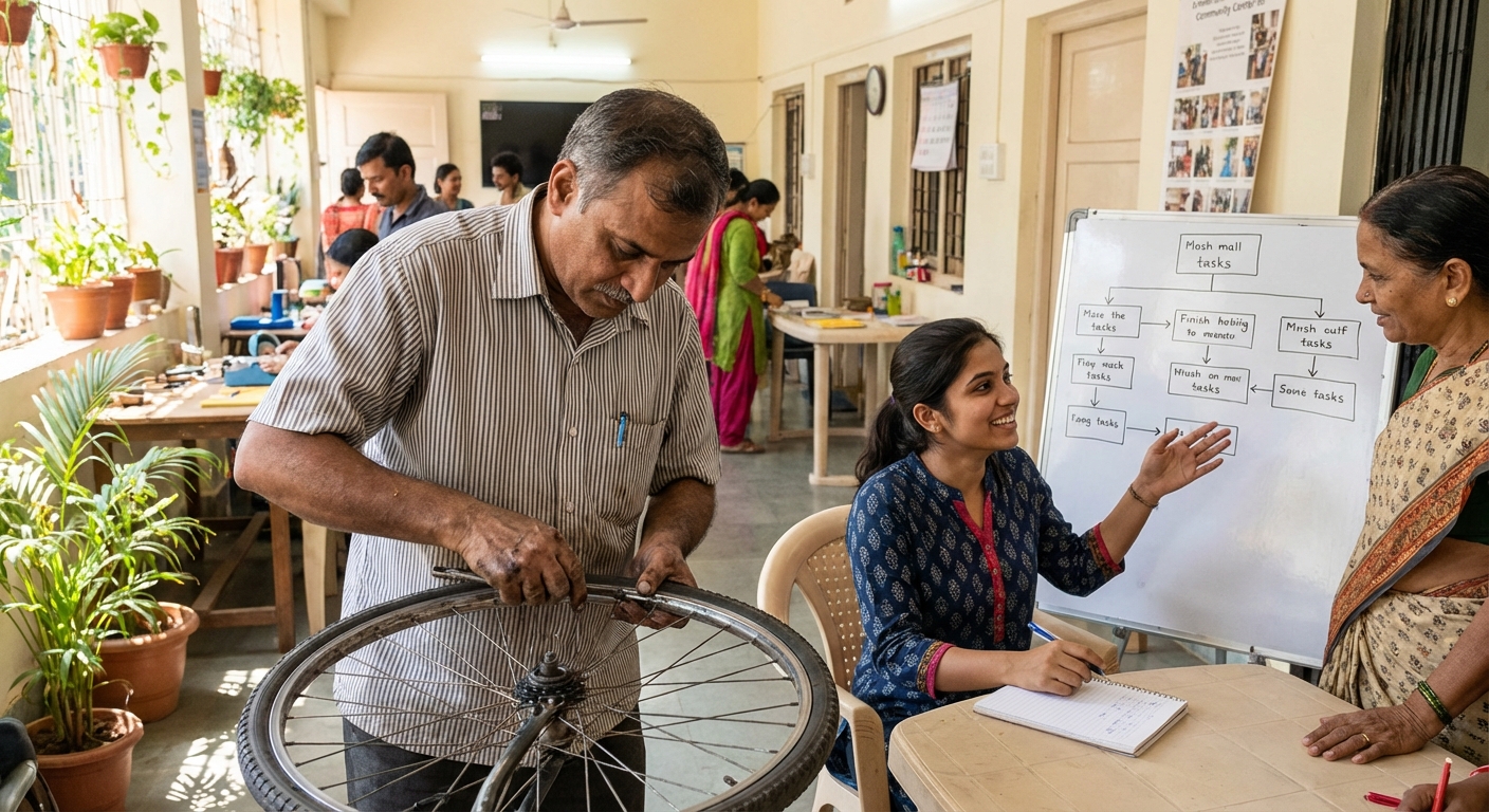 A visual representation of the cycle between action and motivation