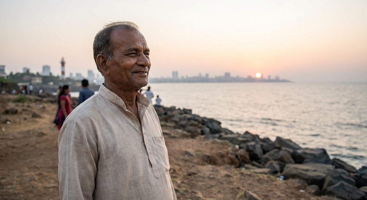A person looking toward the horizon with a sense of hope and possibility