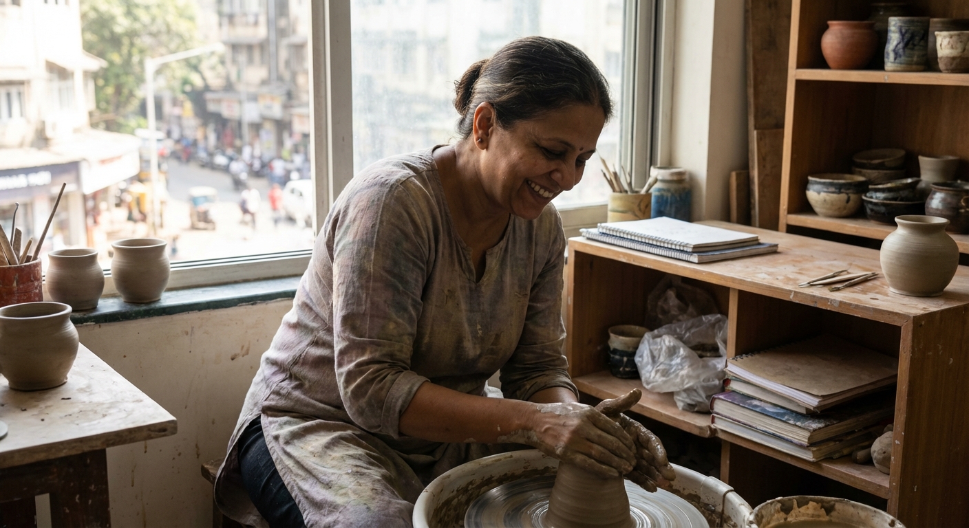 A person engaged in creative work that brings them joy