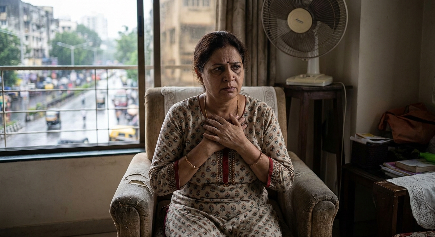 A visual representation of anxiety symptoms affecting the body