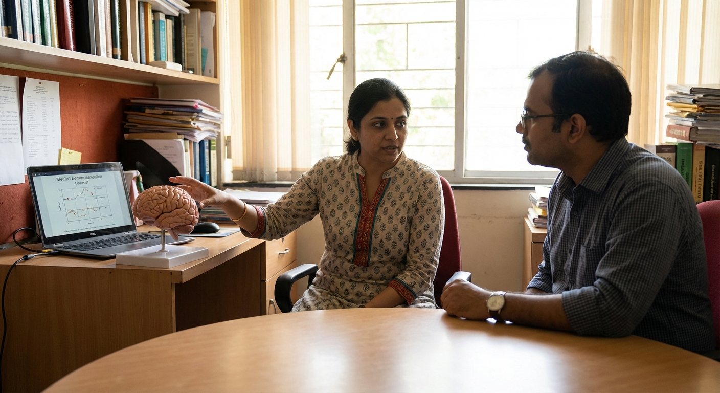 Illustration of the brain's stress response system