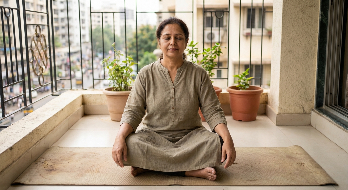 A person practicing mindfulness meditation for anxiety management