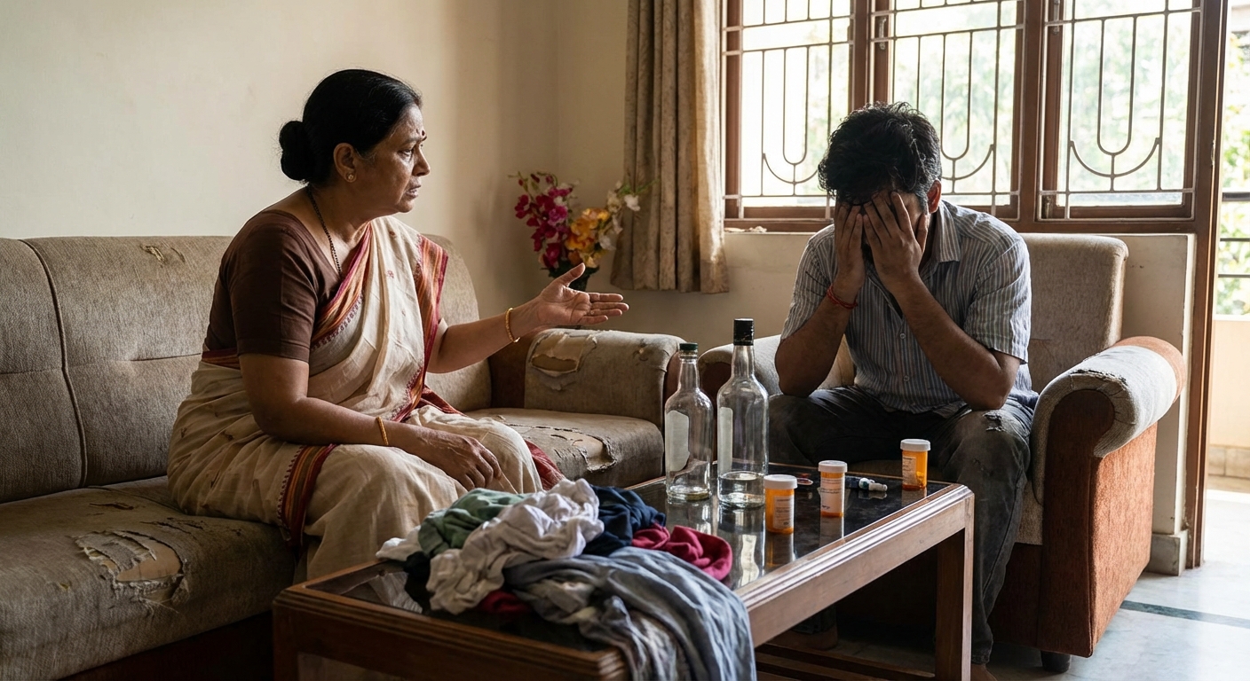 Visual representation of warning signs of substance abuse