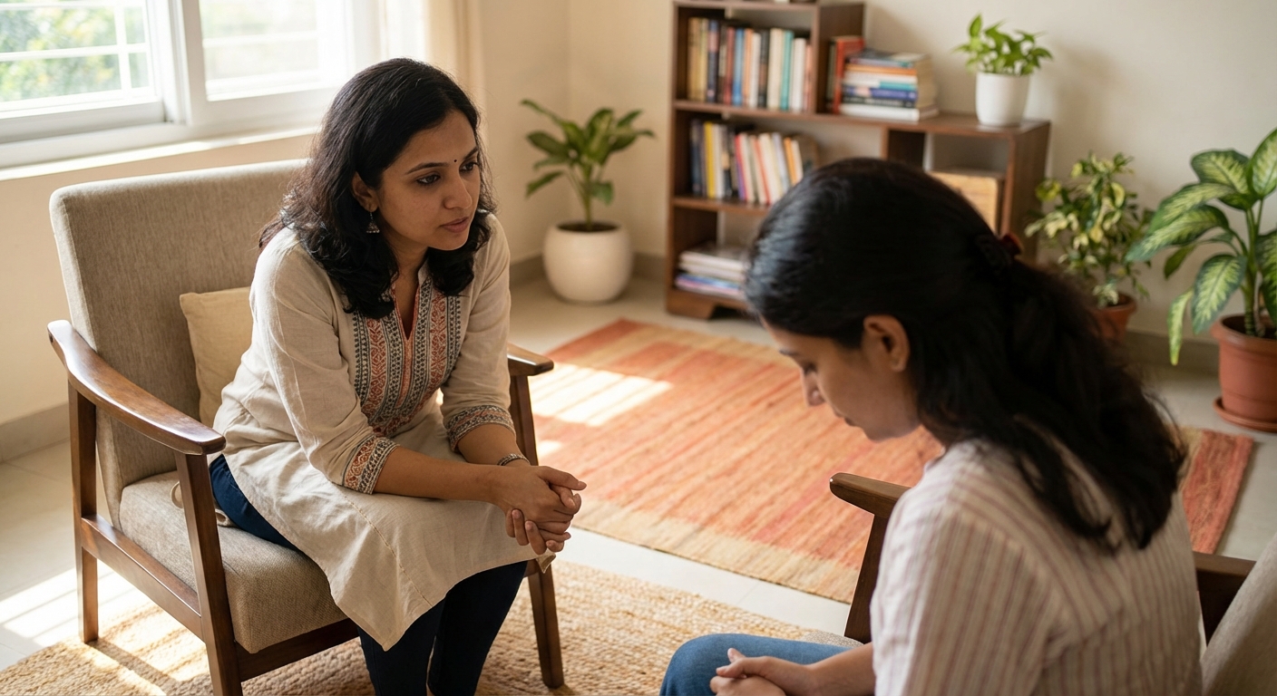 A supportive therapy session environment